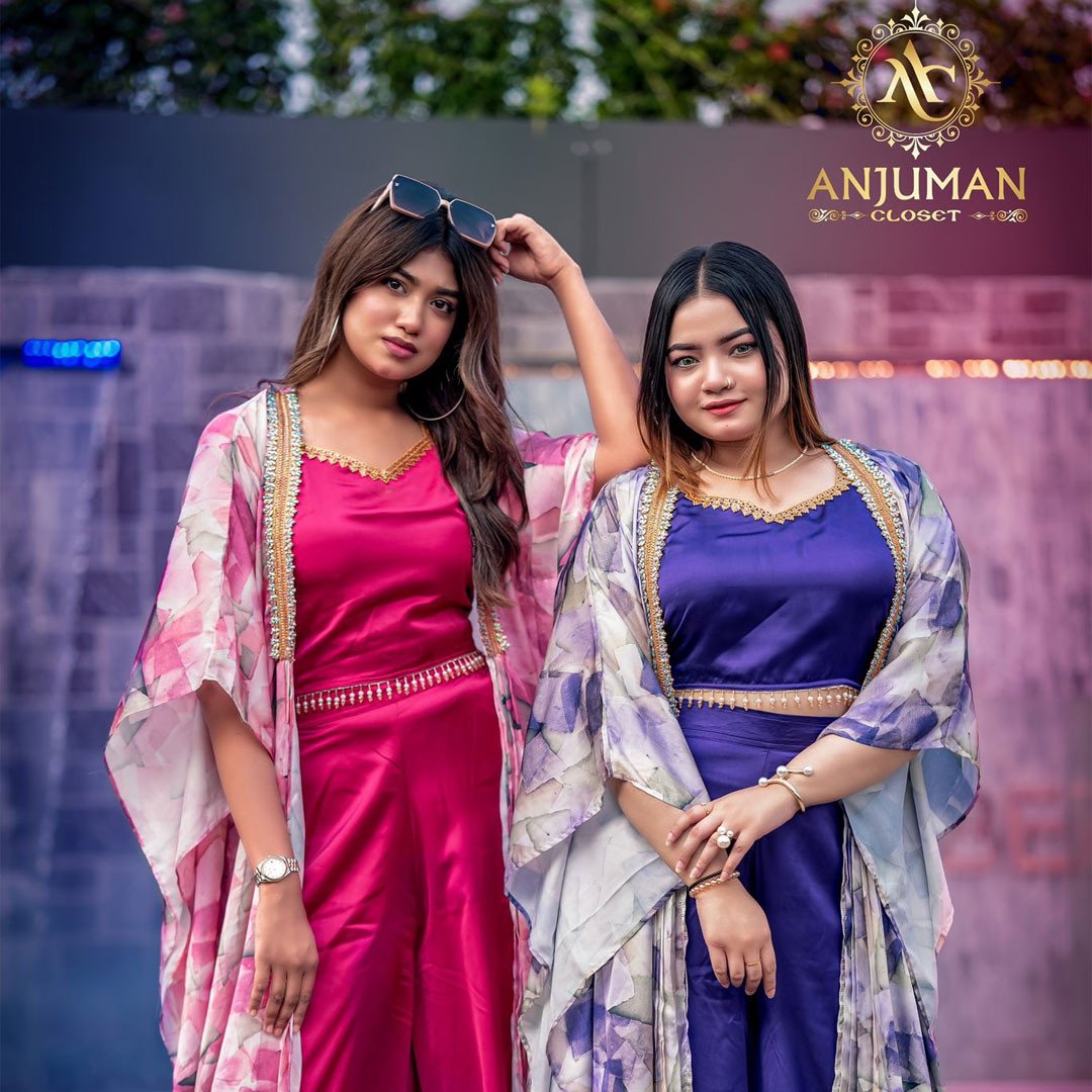 Purple Bella & Magenta Bloom – সামু সিল্কে ঝলমলে রূপে উজ্জ্বল আউটফিট